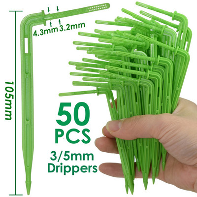 KESLA üvegházhatású csepegtető öntözés 4 utas 3/5 mm csepegtető nyíl 2 utas jeladó DIY öntözőrendszer KÉSZLET cserepes kerti bonsaihoz 10/20 készlet