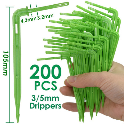 KESLA üvegházhatású csepegtető öntözés 4 utas 3/5 mm csepegtető nyíl 2 utas jeladó DIY öntözőrendszer KÉSZLET cserepes kerti bonsaihoz 10/20 készlet