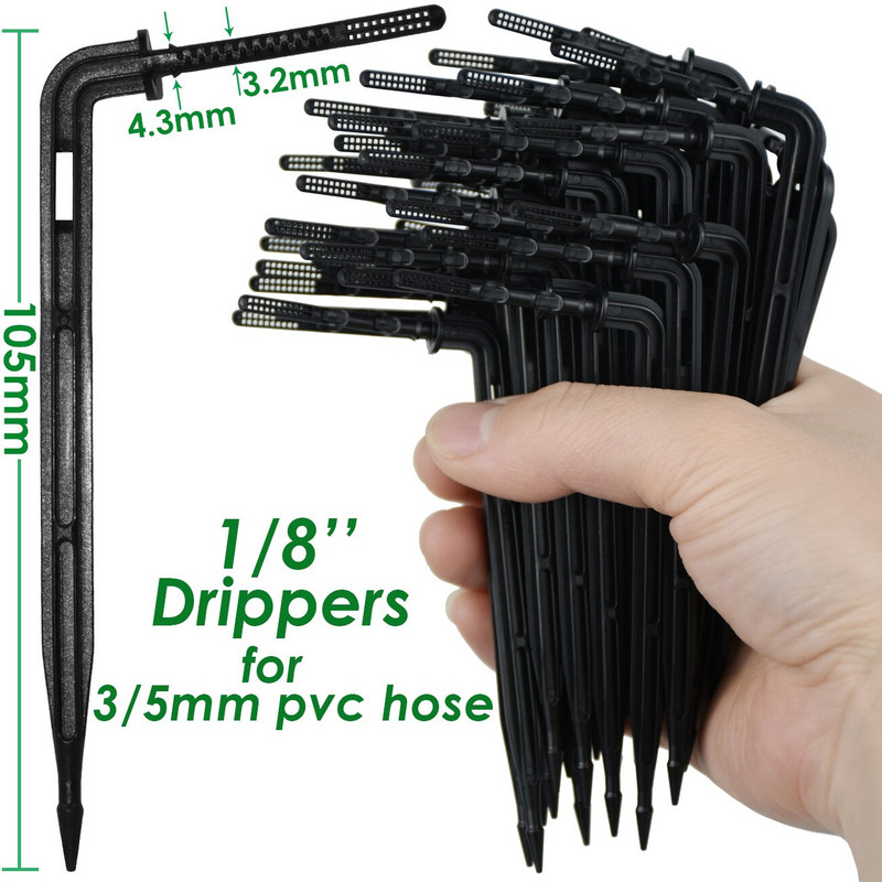 KESLA üvegházhatású csepegtető öntözés 4 utas 3/5 mm csepegtető nyíl 2 utas jeladó DIY öntözőrendszer KÉSZLET cserepes kerti bonsaihoz 10/20 készlet