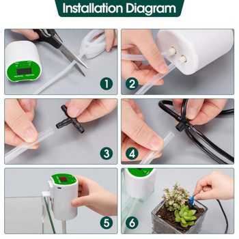 Дизайн на вътрешно USB зареждане Автоматична система за поливане Комплект за капково напояване Устройство за самонапояване за 8 саксийни растения
