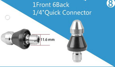 Slėgio plovimo vamzdžių valymo antgalis kanalizacijos valymo antgalis slėginis ploviklis kanalizacijos kanalizacijos valymo antgalis rotacinis kanalizacijos antgalis