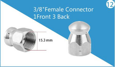 Slėgio plovimo vamzdžių valymo antgalis kanalizacijos valymo antgalis slėginis ploviklis kanalizacijos kanalizacijos valymo antgalis rotacinis kanalizacijos antgalis