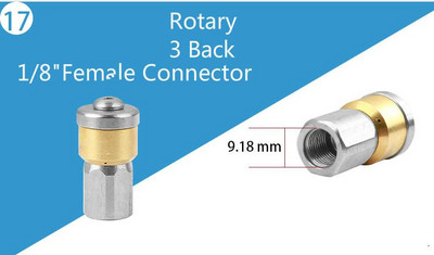 Slėgio plovimo vamzdžių valymo antgalis kanalizacijos valymo antgalis slėginis ploviklis kanalizacijos kanalizacijos valymo antgalis rotacinis kanalizacijos antgalis