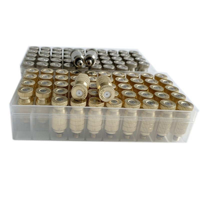 S363 One Box 50 vnt rūko purkštukai su sriegiu žalvario purškimo antgalis UNC10-24 vandens mister purškiamas sausas rūkas, skirtas rūko aušinimo sistemai