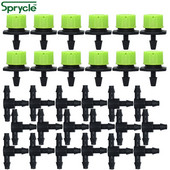 SPRYCLE 50 DB 4/7 mm-es tüskés pólócsatlakozó és állítható csepegtető mikro csepegtető öntözési emitter 1/4 hüvelykes tömlős kerti üvegházhoz