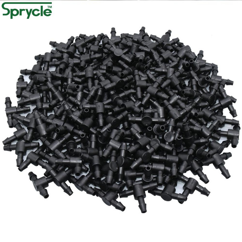 SPRYCLE 50 DB 4/7 mm-es tüskés pólócsatlakozó és állítható csepegtető mikro csepegtető öntözési emitter 1/4 hüvelykes tömlős kerti üvegházhoz
