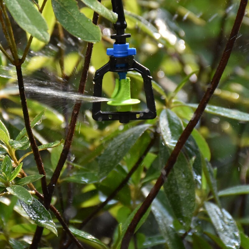 360 fokos kerti öntöző locsolók Forgó fúvóka spray felfüggesztés fordított fejpánt Menetes 1/4" csatlakozó 100 db