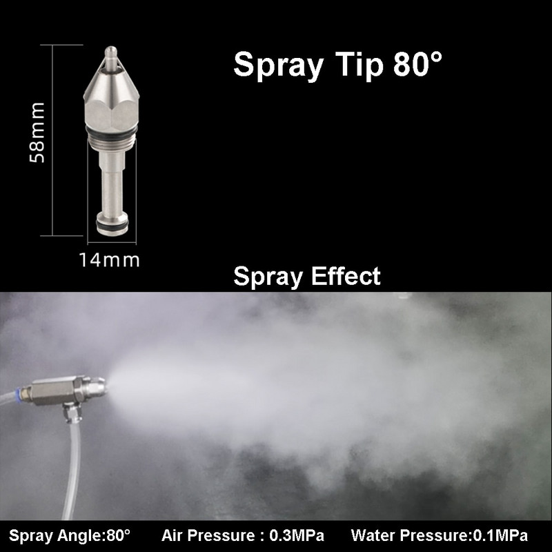 Oro purkštuvo purškimo antgalis Ultragarsinis antgalis sausas rūkas, ypač smulkus rūkas, oro purškimo antgalis 304 nerūdijančio plieno dulkių pašalinimo antgalis