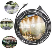 Външна охладителна система за замъгляване Градинско напояване Вода Mister Дюзи Комплект Комплект за пръскане на вода Пулверизатор за мокра мъгла Охлаждане на вътрешен двор 60 фута