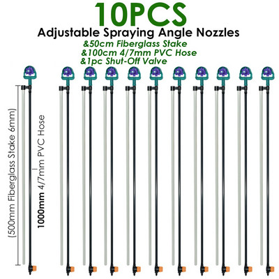 SPRYCLE vandens lašelinio drėkinimo reguliuojami purkštuvai 60/90/180/270/360 laipsnio 195 mm kuolelis vazoniniams augalams laistyti sodo įrankiai
