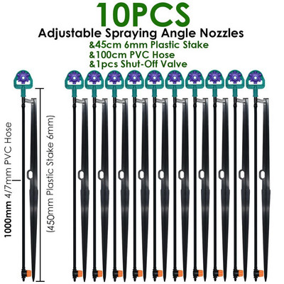SPRYCLE vandens lašelinio drėkinimo reguliuojami purkštuvai 60/90/180/270/360 laipsnio 195 mm kuolelis vazoniniams augalams laistyti sodo įrankiai