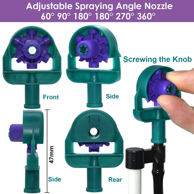SPRYCLE vandens lašelinio drėkinimo reguliuojami purkštuvai 60/90/180/270/360 laipsnio 195 mm kuolelis vazoniniams augalams laistyti sodo įrankiai