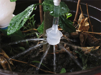 MUCIAKIE Σύστημα ποτίσματος κήπου 25m Σετ άρδευσης μικρού σταγόνων 4/7mm PVC λάστιχο Barb Tee Ρυθμιζόμενοι σταλάκτες Πότισμα Bonai Flowers