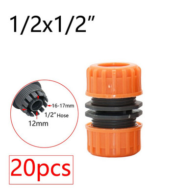 20 vnt sodo žarnos greito montavimo adapteris 1/2" 3/4" 1" žarna laistymo vandens pistoleto stabdymo jungtis Spenelis Sodo čiaupo reduktoriaus mova