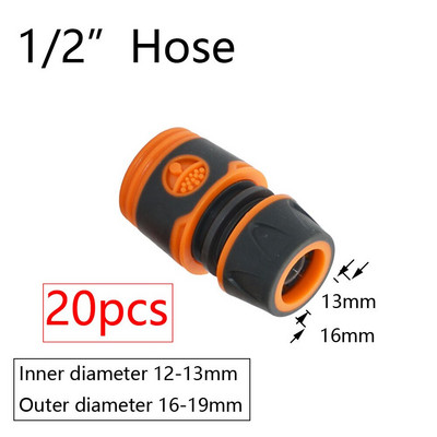 20 vnt sodo žarnos greito montavimo adapteris 1/2" 3/4" 1" žarna laistymo vandens pistoleto stabdymo jungtis Spenelis Sodo čiaupo reduktoriaus mova