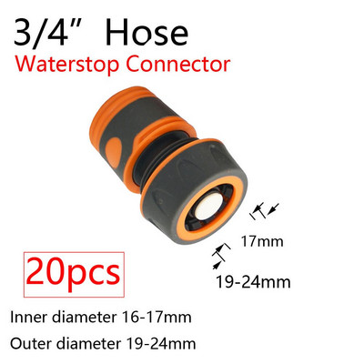 20 vnt sodo žarnos greito montavimo adapteris 1/2" 3/4" 1" žarna laistymo vandens pistoleto stabdymo jungtis Spenelis Sodo čiaupo reduktoriaus mova