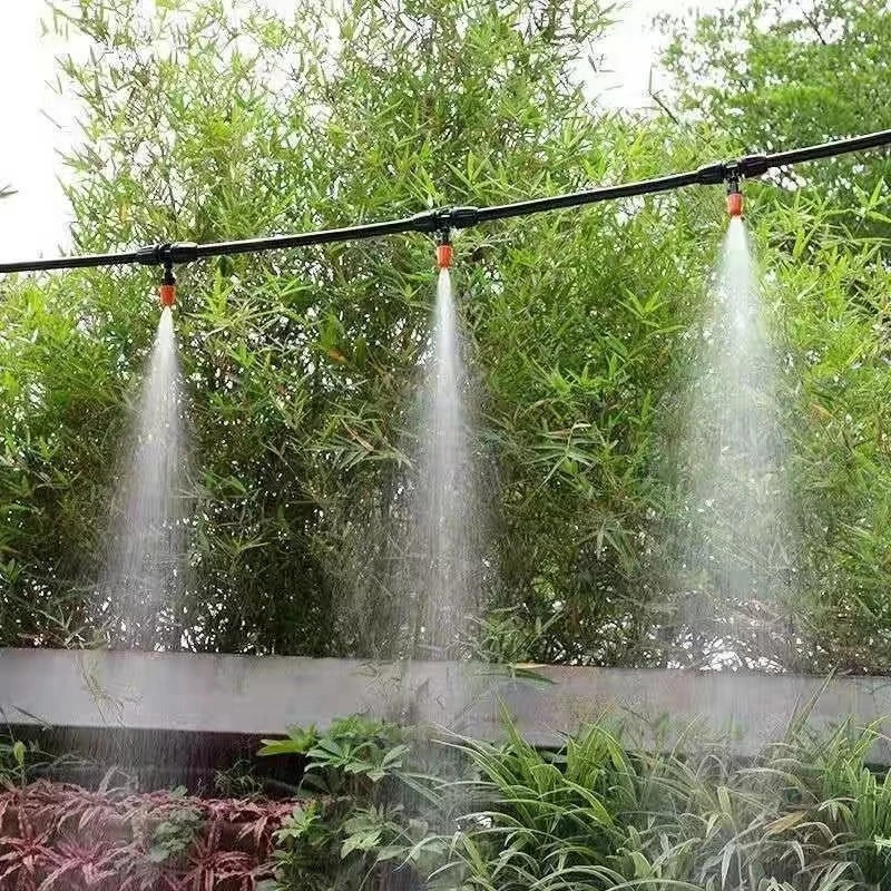 Sistem automat de irigare pentru udare, răcire cu aburire de 5-20 m Sistem de pulverizare cu micro aburire pentru kit de duze pentru ceață de legume cu efect de seră