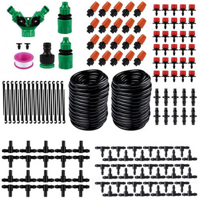 30M/40M DIY irigare prin picurare Sistem automat de udare a grădinii Furtun Micro kituri de udare prin picurare cu picuratoare reglabile pentru gazon