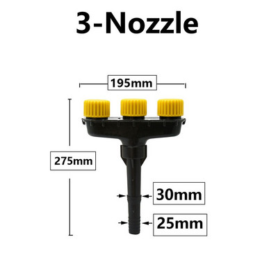 Vejos sodo purkštuvai Laistymo ir drėkinimo purkštuvas Purkštuvai 3/4/5/6 rūko purkštukai 1" 1,2" žarna rankiniams įrankiams