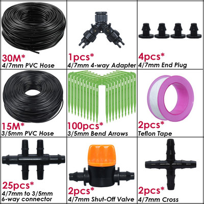 KESLA automatikus öntöző csepegtető öntözőrendszer készlet 4/7 mm-től 3/5 mm-ig tömlő csepegtetők házikerti cserepes növény Bonsai üvegházhoz