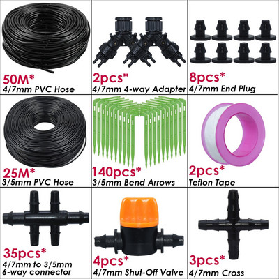 KESLA automatikus öntöző csepegtető öntözőrendszer készlet 4/7 mm-től 3/5 mm-ig tömlő csepegtetők házikerti cserepes növény Bonsai üvegházhoz