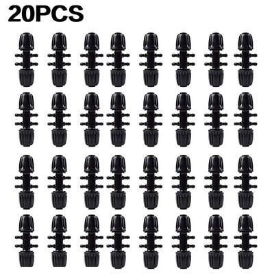 10/20/50 tk 16 mm kuni 4/7 mm toruliitmik Aia kastmisveeadapter 6-suunaline PE toru 1/4-tollise mikrovooliku ühendusliigendiga