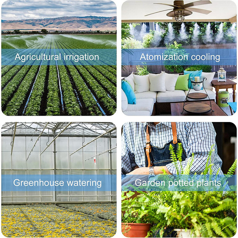 10/20/50 tk 16 mm kuni 4/7 mm toruliitmik Aia kastmisveeadapter 6-suunaline PE toru 1/4-tollise mikrovooliku ühendusliigendiga