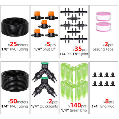 Kerti öntöző csepegtető készlet Zöld ívelt nyíl csepegtető 3/5 mm-től 4/7 mm-ig tömlőcsatlakozó üvegházi öntözés cserepes víztakarékos