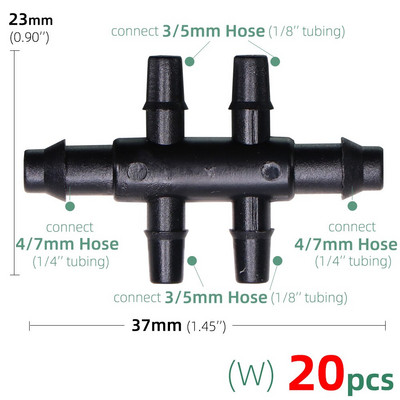 Kerti öntöző csepegtető készlet Zöld ívelt nyíl csepegtető 3/5 mm-től 4/7 mm-ig tömlőcsatlakozó üvegházi öntözés cserepes víztakarékos