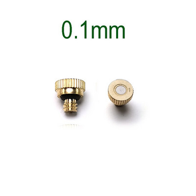 20 DB menetes sárgaréz párásító fúvóka, 0,1-0,8 mm-es nyílású vízpermetező alkatrészek ködfúvóka terasz ködképző rendszerhez kültéri hűtéshez