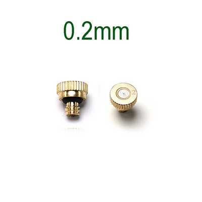 20 DB menetes sárgaréz párásító fúvóka, 0,1-0,8 mm-es nyílású vízpermetező alkatrészek ködfúvóka terasz ködképző rendszerhez kültéri hűtéshez