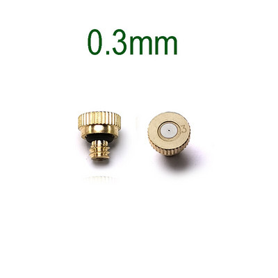 20 DB menetes sárgaréz párásító fúvóka, 0,1-0,8 mm-es nyílású vízpermetező alkatrészek ködfúvóka terasz ködképző rendszerhez kültéri hűtéshez