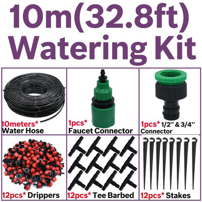 KESLA 5M-25M automatinio mikrolašelinio laistymo laistymo sistemos komplektas žarna Namų sodas ir reguliuojamos lašintuvai Šiltnamiai vazoniniai augalai