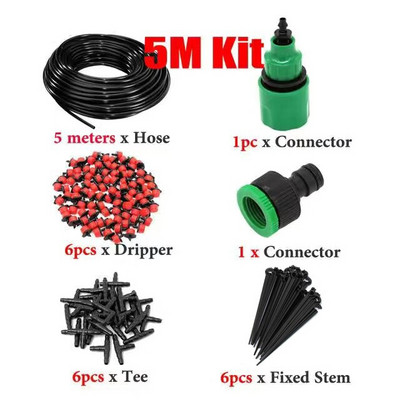 5-25M DIY csepegtető öntözőrendszer automatikus öntöző önöntöző kerti tömlő mikro csepegtető öntözőkészletek kerti üvegházhoz