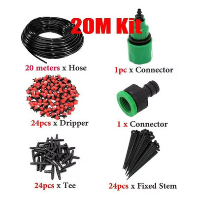 5-25M DIY csepegtető öntözőrendszer automatikus öntöző önöntöző kerti tömlő mikro csepegtető öntözőkészletek kerti üvegházhoz