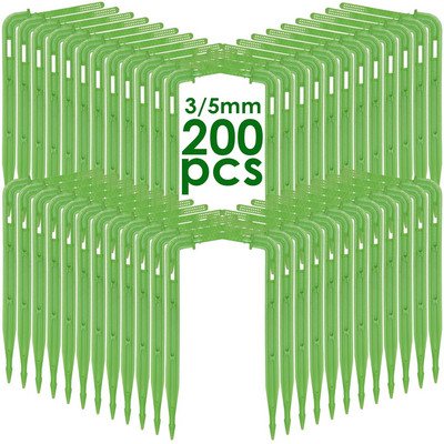 KESLA 200 DB zöld 3/5 mm-es tömlő könyök nyíl öntözés csepegtető kerti mikro automata csepegtető öntözés 1/8'' cső emitter üvegház