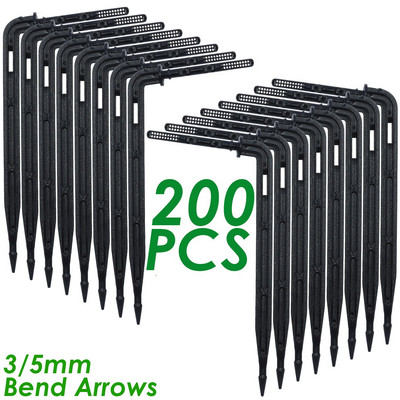 KESLA 200 DB zöld 3/5 mm-es tömlő könyök nyíl öntözés csepegtető kerti mikro automata csepegtető öntözés 1/8'' cső emitter üvegház