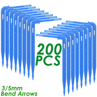 KESLA 200 DB zöld 3/5 mm-es tömlő könyök nyíl öntözés csepegtető kerti mikro automata csepegtető öntözés 1/8'' cső emitter üvegház