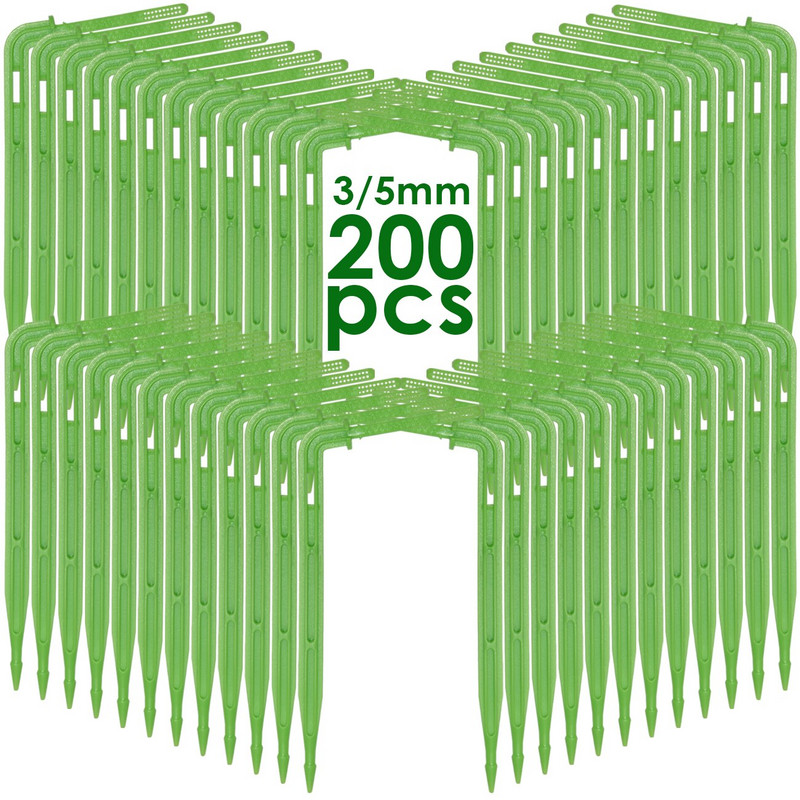 KESLA 200 DB zöld 3/5 mm-es tömlő könyök nyíl öntözés csepegtető kerti mikro automata csepegtető öntözés 1/8'' cső emitter üvegház