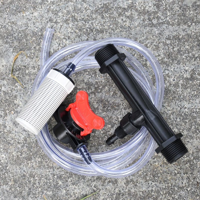 Drėkinimo Venturi trąšų purkštukas 3/41/2 Venturi sistema Automatinis trąšų rinkinys Filtras įmontuotas svorio rutulys 1 komplektas