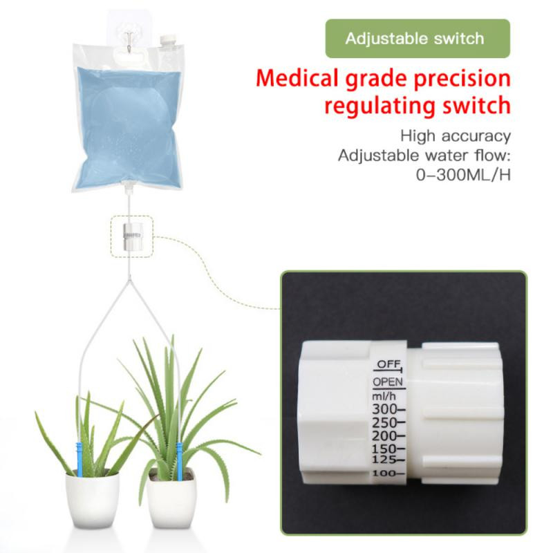 Automatinis laistymo lašintuvo infuzinis maišelis Reguliuojamas augalų gėlių vanduo namų sodo augalų gėlių lašelinio laistymo laistymo rinkiniai