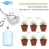 Dupla szivattyús WIFI intelligens automatikus öntözőeszköz DC5V kerti bonsai beltéri öntözőeszköz otthoni csepegtető öntözőkészlet