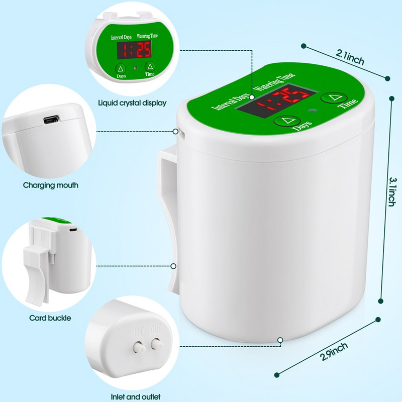 Automatinis laistymo rinkinys 2/4/8 galvutės siurblio laikmačio sistema Išmanusis valdiklis Gėlės Augalai Bonsai Namų purkštuvas lašelinio drėkinimo įrenginys