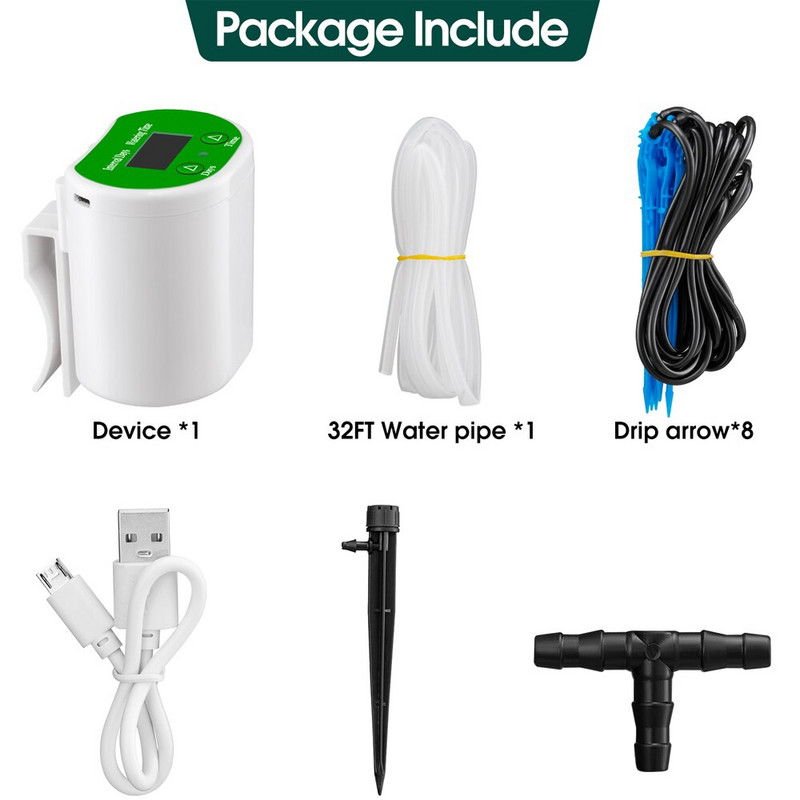 Automatinis laistymo rinkinys 2/4/8 galvutės siurblio laikmačio sistema Išmanusis valdiklis Gėlės Augalai Bonsai Namų purkštuvas lašelinio drėkinimo įrenginys