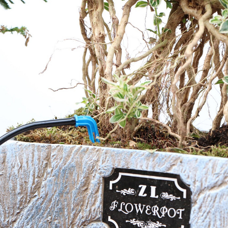 20M 1/8'' Picurator cu mai multe ieșiri Sistem de irigare a plantelor în ghivece Seră prin picurare 3/5mm Săgeată cu 4 căi Emițător în 2 căi Grădină