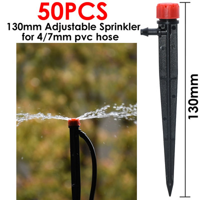 Picurator de irigare reglabil de 13 cm KESLA 90/180/360 de introducere a pământului pentru furtun de 1/4" 4/7mm conector pentru aspersoare pentru udarea grădinii