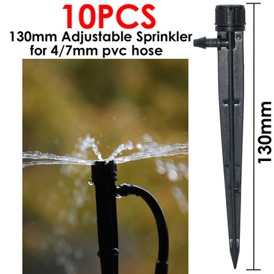Picurator de irigare reglabil de 13 cm KESLA 90/180/360 de introducere a pământului pentru furtun de 1/4" 4/7mm conector pentru aspersoare pentru udarea grădinii