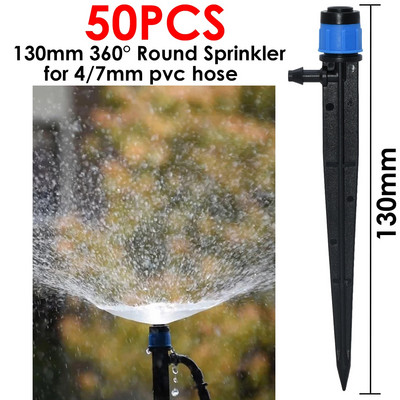 Picurator de irigare reglabil de 13 cm KESLA 90/180/360 de introducere a pământului pentru furtun de 1/4" 4/7mm conector pentru aspersoare pentru udarea grădinii