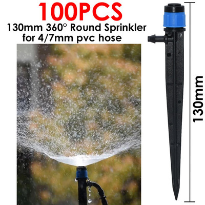 Picurator de irigare reglabil de 13 cm KESLA 90/180/360 de introducere a pământului pentru furtun de 1/4" 4/7mm conector pentru aspersoare pentru udarea grădinii