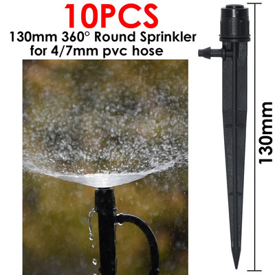 Picurator de irigare reglabil de 13 cm KESLA 90/180/360 de introducere a pământului pentru furtun de 1/4" 4/7mm conector pentru aspersoare pentru udarea grădinii